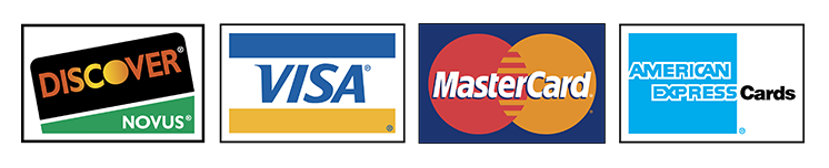 Trust Badges for payments accepted like Discover, Visa,Mastercard and more